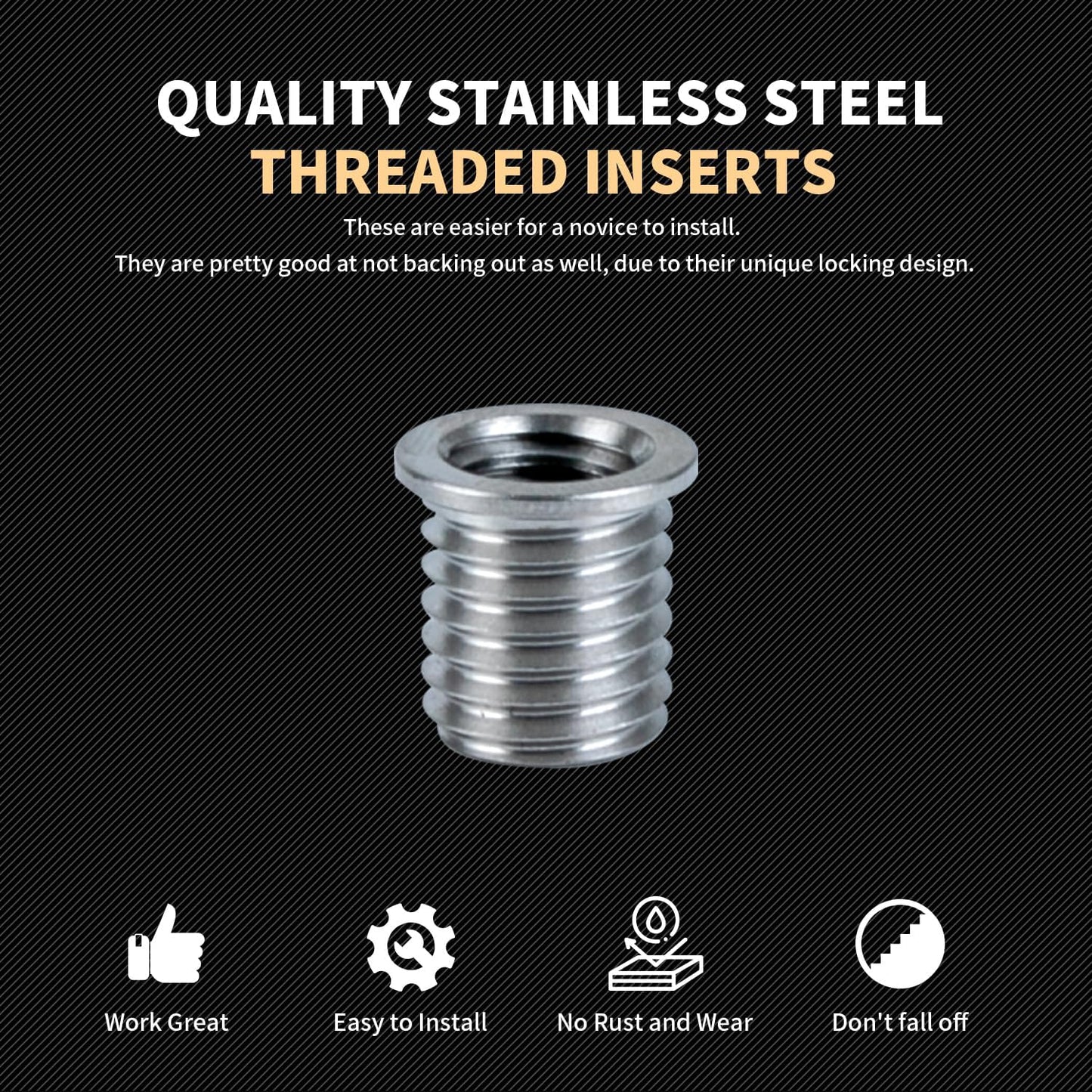 SENNMONN 5/16-18 SAE Thread Repair Kit with Insert HSS Drill, Tap, Counterbore, Installation Driver, 10PCS Stainless Steel Insert 5/16-18X0.450 INCH