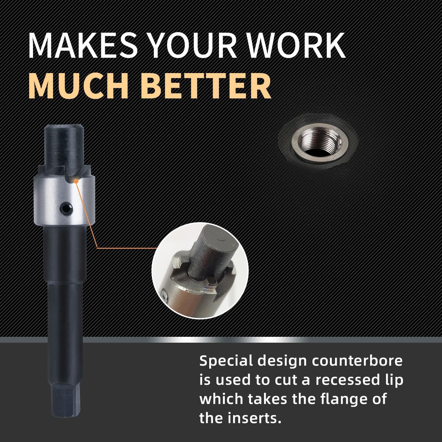 SENNMONN M14X1.5 Metric Thread Repair Kit with Insert HSS Drill, Tap, Counterbore, Installation Driver, Tap Guides, 10PC Stainless Steel Insert 9.4MM