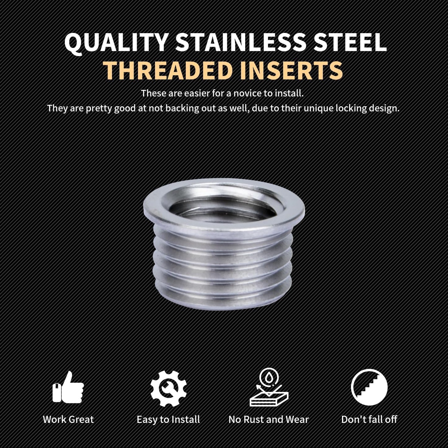 SENNMONN M12X1.5 Thread Repair Kit with Insert HSS Drill, Tap, Counterbore, Installation Driver, Metric, 10PCS Stainless Steel Insert M12X1.5X9.2MM