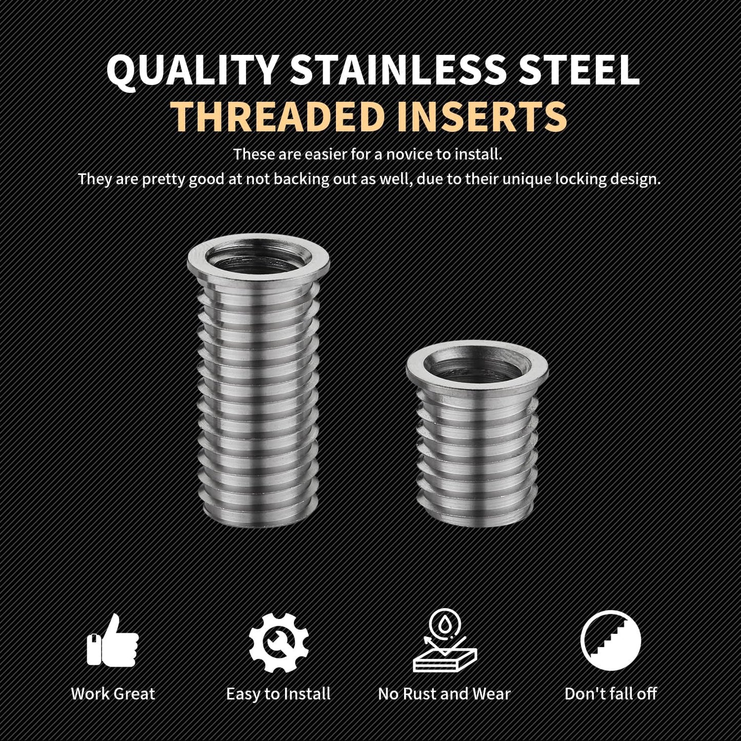 SENNMONN M11X2.0 Metric Thread Repair Kit with Insert HSS Drill, Tap, Installation Driver, Counterbore, Stainless Steel Insert 5PCS 16.2MM&5PCS 28.2MM