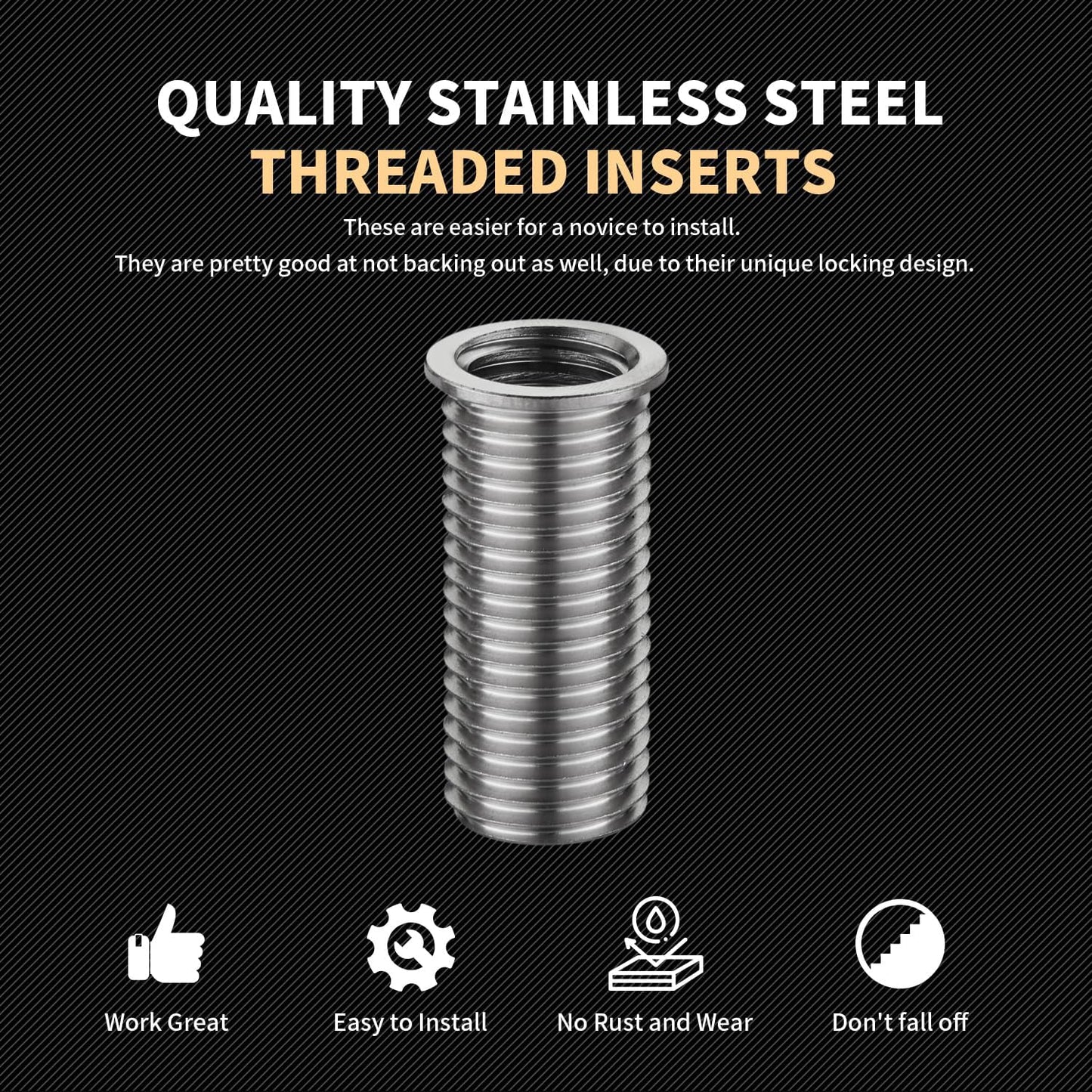 SENNMONN M11X1.5 Metric Thread Repair Kit with Insert HSS Drill, Tap, Counterbore, Installation Driver, 10PCS Stainless Steel Insert M11X1.5X30MM