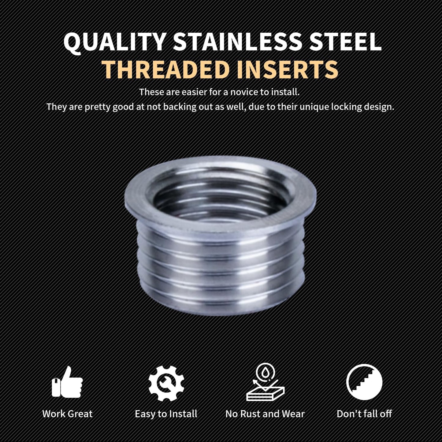 SENNMONN M14X1.5 Metric Thread Repair Kit with Insert HSS Drill, Tap, Counterbore, Installation Driver, Tap Guides, 10PC Stainless Steel Insert 9.4MM