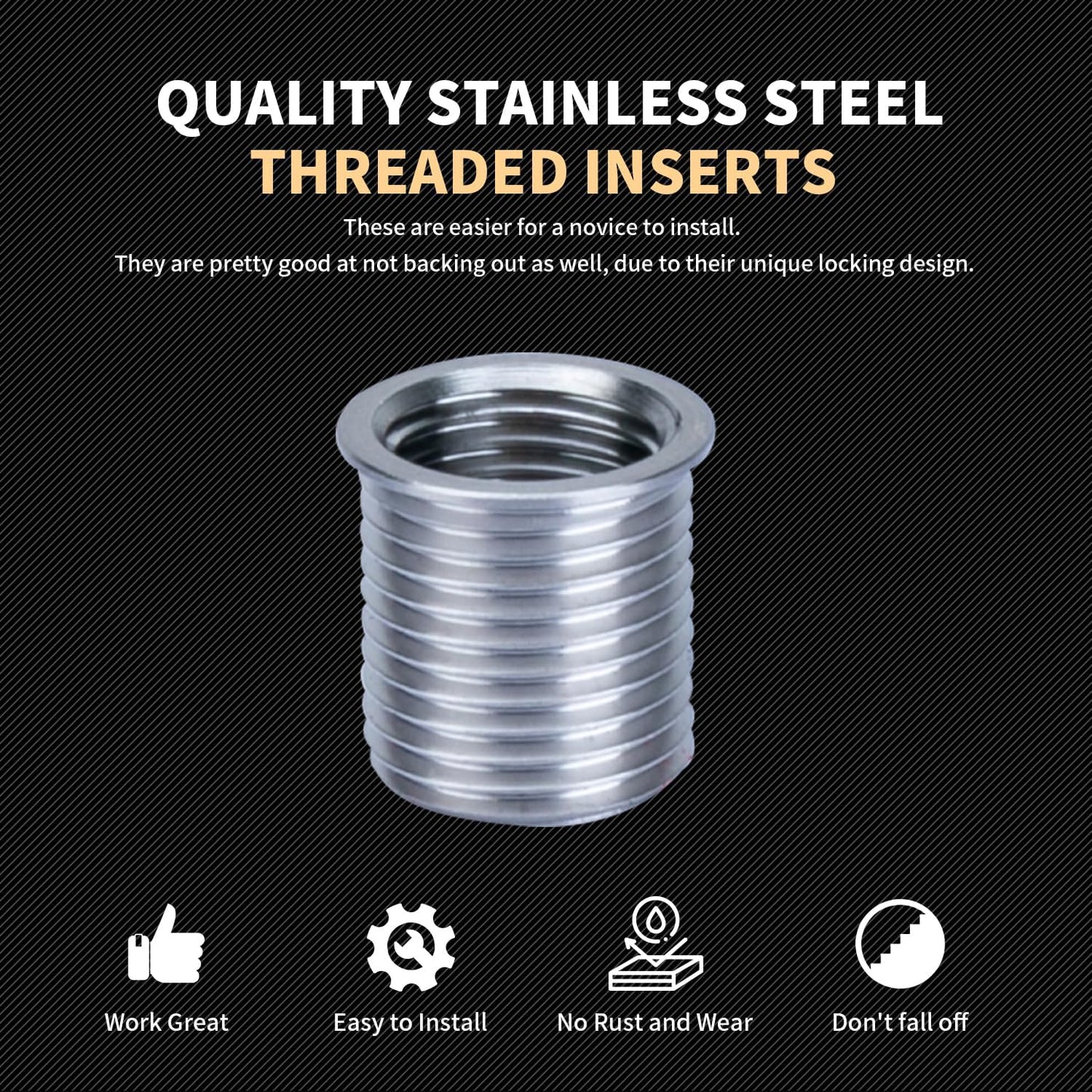 SENNMONN M14X1.5 Metric Thread Repair Kit with Insert HSS Drill, Tap, Counterbore, Installation Driver, Tap Guides, 10PC Stainless Steel Insert 17.8MM