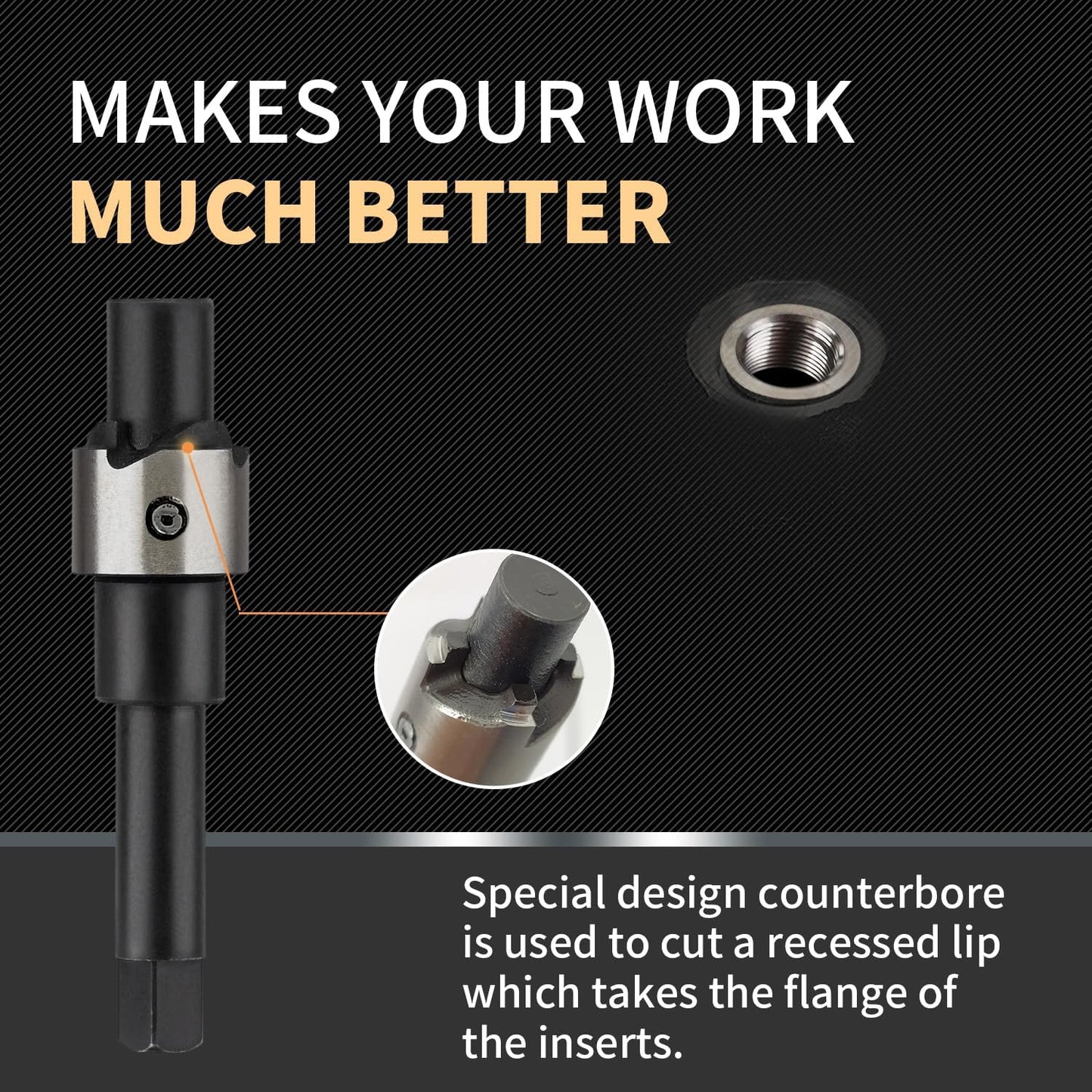 SENNMONN M11X2.0 Metric Thread Repair Kit with Insert HSS Drill, Tap, Installation Driver, Counterbore, Stainless Steel Insert 5PCS 16.2MM&5PCS 28.2MM