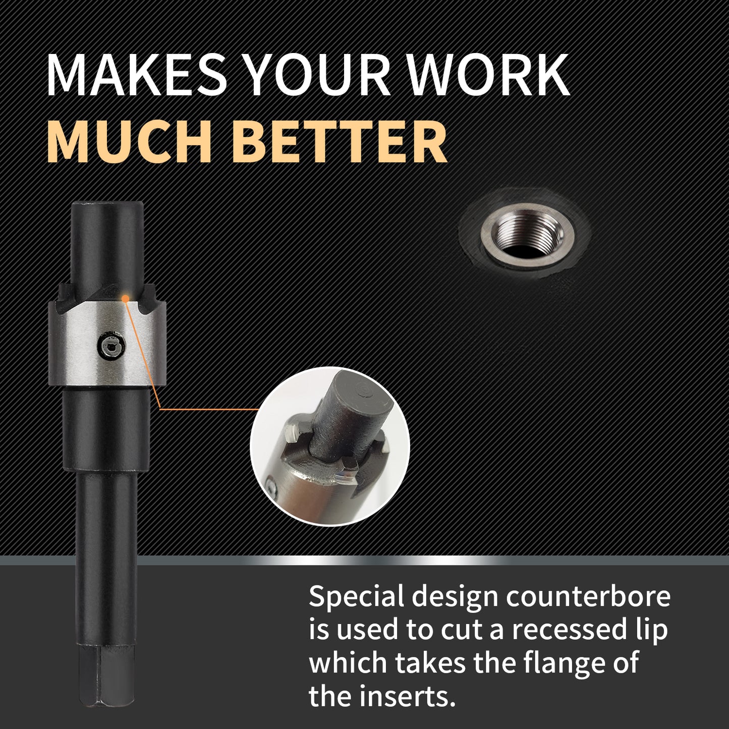 SENNMONN M11X1.25 Thread Repair Kit with Insert HSS Drill, Tap, Counterbore, Installation Driver, Metric, 10PC Stainless Steel Insert M11X1.25X28.2MM